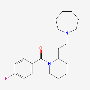 molecular formula C20H29FN2O B11393686 1-{2-[1-(4-Fluorobenzoyl)piperidin-2-yl]ethyl}azepane 