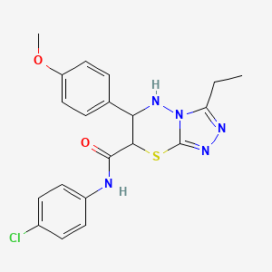 N-(4-chlorophenyl)-3-ethyl-6-(4-methoxyphenyl)-6,7-dihydro-5H-[1,2,4]triazolo[3,4-b][1,3,4]thiadiazine-7-carboxamide