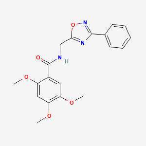 2,4,5-trimethoxy-N-[(3-phenyl-1,2,4-oxadiazol-5-yl)methyl]benzamide