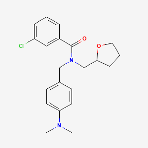 3-chloro-N-[4-(dimethylamino)benzyl]-N-(tetrahydrofuran-2-ylmethyl)benzamide