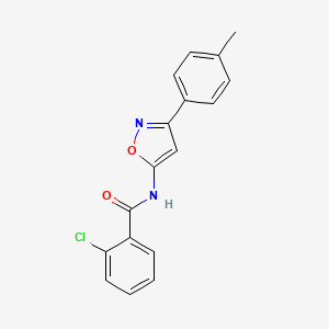 2-chloro-N-[3-(4-methylphenyl)-1,2-oxazol-5-yl]benzamide