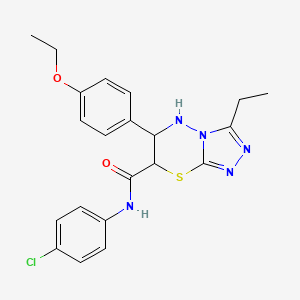 N-(4-chlorophenyl)-6-(4-ethoxyphenyl)-3-ethyl-6,7-dihydro-5H-[1,2,4]triazolo[3,4-b][1,3,4]thiadiazine-7-carboxamide