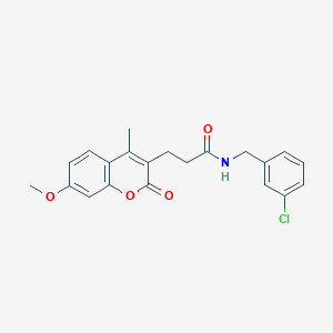 N-(3-chlorobenzyl)-3-(7-methoxy-4-methyl-2-oxo-2H-chromen-3-yl)propanamide