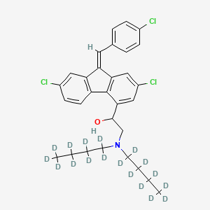molecular formula C30H14D18Cl3NO B1139377 Lumefantrine D18 CAS No. 1185240-53-2