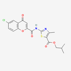 molecular formula C19H17ClN2O5S B11393770 isobutyl 2-{[(6-chloro-4-oxo-4H-chromen-2-yl)carbonyl]amino}-4-methyl-1,3-thiazole-5-carboxylate 