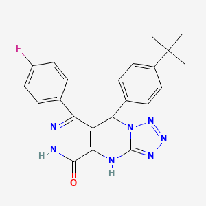 8-(4-tert-butylphenyl)-10-(4-fluorophenyl)-2,4,5,6,7,11,12-heptazatricyclo[7.4.0.03,7]trideca-1(9),3,5,10-tetraen-13-one