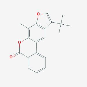 molecular formula C20H18O3 B11393780 10-tert-butyl-7-methyl-5H-benzo[c]furo[3,2-g]chromen-5-one 