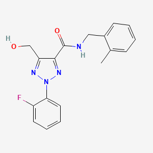 molecular formula C18H17FN4O2 B11393804 2-(2-fluorophenyl)-5-(hydroxymethyl)-N-(2-methylbenzyl)-2H-1,2,3-triazole-4-carboxamide 