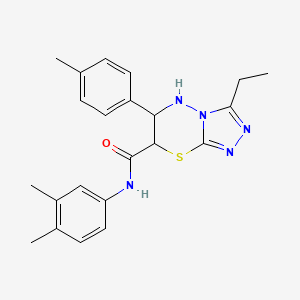 N-(3,4-dimethylphenyl)-3-ethyl-6-(4-methylphenyl)-6,7-dihydro-5H-[1,2,4]triazolo[3,4-b][1,3,4]thiadiazine-7-carboxamide