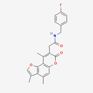 N-(4-fluorobenzyl)-2-(3,4,9-trimethyl-7-oxo-7H-furo[2,3-f]chromen-8-yl)acetamide