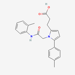 molecular formula C23H24N2O3 B11393864 3-[5-(4-methylphenyl)-1-{2-[(2-methylphenyl)amino]-2-oxoethyl}-1H-pyrrol-2-yl]propanoic acid 