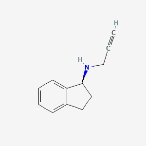 molecular formula C12H13N B1139387 N-炔丙基-1(S)-氨基茚满 CAS No. 185517-74-2