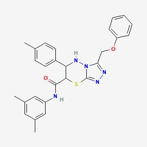 N-(3,5-dimethylphenyl)-6-(4-methylphenyl)-3-(phenoxymethyl)-6,7-dihydro-5H-[1,2,4]triazolo[3,4-b][1,3,4]thiadiazine-7-carboxamide