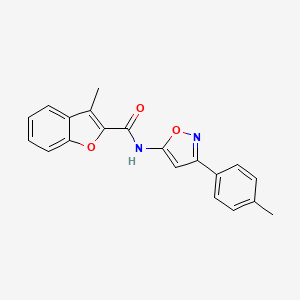 3-methyl-N-[3-(4-methylphenyl)-1,2-oxazol-5-yl]-1-benzofuran-2-carboxamide