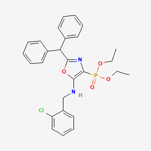 Diethyl {5-[(2-chlorobenzyl)amino]-2-(diphenylmethyl)-1,3-oxazol-4-yl}phosphonate