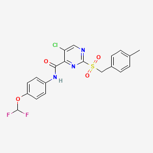 5-chloro-N-[4-(difluoromethoxy)phenyl]-2-(4-methylbenzyl)sulfonyl-pyrimidine-4-carboxamide