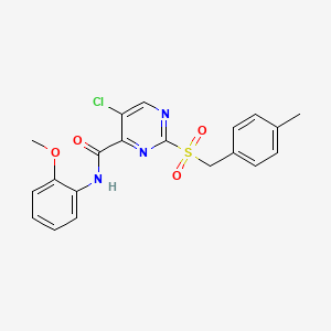 5-chloro-N-(2-methoxyphenyl)-2-[(4-methylbenzyl)sulfonyl]pyrimidine-4-carboxamide