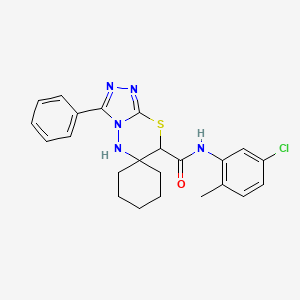 molecular formula C23H24ClN5OS B11393984 N-(5-chloro-2-methylphenyl)-3'-phenylspiro[cyclohexane-1,6'-[1,2,4]triazolo[3,4-b][1,3,4]thiadiazine]-7'-carboxamide 