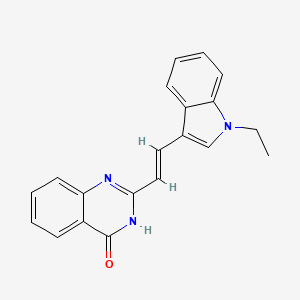 2-[(E)-2-(1-ethyl-1H-indol-3-yl)ethenyl]quinazolin-4(3H)-one