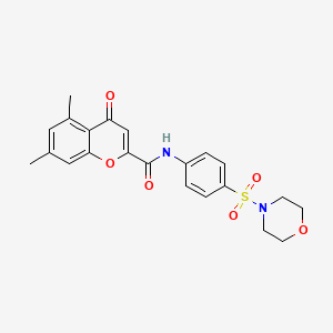 5,7-dimethyl-N-[4-(morpholin-4-ylsulfonyl)phenyl]-4-oxo-4H-chromene-2-carboxamide