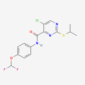 5-chloro-N-[4-(difluoromethoxy)phenyl]-2-(propan-2-ylsulfanyl)pyrimidine-4-carboxamide