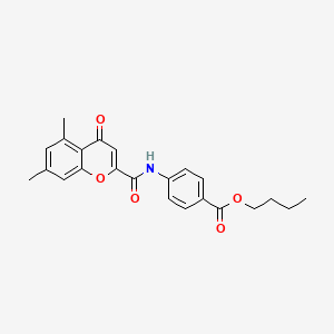 butyl 4-{[(5,7-dimethyl-4-oxo-4H-chromen-2-yl)carbonyl]amino}benzoate