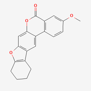 molecular formula C20H16O4 B11394081 3-methoxy-9,10,11,12-tetrahydro-5H-benzo[c][1]benzofuro[3,2-g]chromen-5-one 