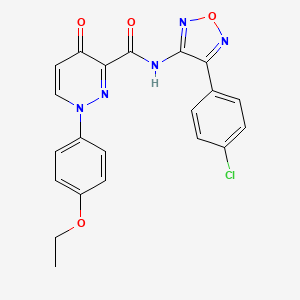 molecular formula C21H16ClN5O4 B11394083 N-[4-(4-chlorophenyl)-1,2,5-oxadiazol-3-yl]-1-(4-ethoxyphenyl)-4-oxo-1,4-dihydropyridazine-3-carboxamide 