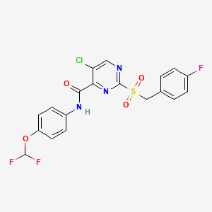 5-chloro-N-[4-(difluoromethoxy)phenyl]-2-[(4-fluorobenzyl)sulfonyl]pyrimidine-4-carboxamide