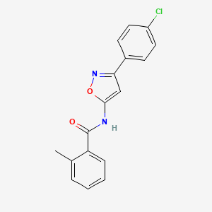 N-[3-(4-chlorophenyl)-1,2-oxazol-5-yl]-2-methylbenzamide