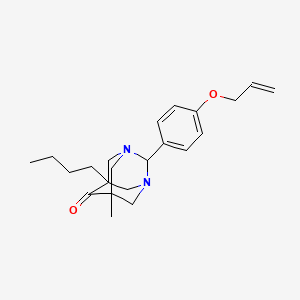 molecular formula C22H30N2O2 B11394128 2-[4-(Allyloxy)phenyl]-5-butyl-7-methyl-1,3-diazatricyclo[3.3.1.1~3,7~]decan-6-one 