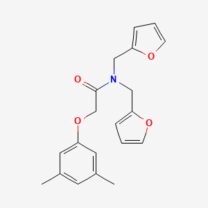 2-(3,5-dimethylphenoxy)-N,N-bis(2-furylmethyl)acetamide