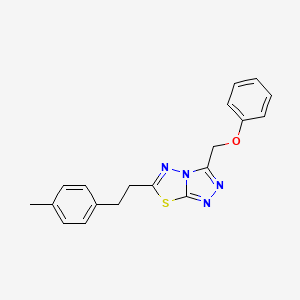 molecular formula C19H18N4OS B11394152 6-[2-(4-Methylphenyl)ethyl]-3-(phenoxymethyl)[1,2,4]triazolo[3,4-b][1,3,4]thiadiazole 