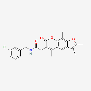 N-(3-chlorobenzyl)-2-(2,3,5,9-tetramethyl-7-oxo-7H-furo[3,2-g]chromen-6-yl)acetamide