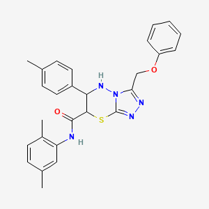 N-(2,5-dimethylphenyl)-6-(4-methylphenyl)-3-(phenoxymethyl)-6,7-dihydro-5H-[1,2,4]triazolo[3,4-b][1,3,4]thiadiazine-7-carboxamide