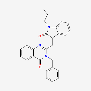 3-benzyl-2-[(2-oxo-1-propyl-2,3-dihydro-1H-indol-3-yl)methyl]quinazolin-4(3H)-one