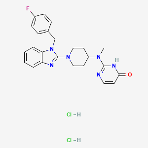 molecular formula C24H27Cl2FN6O B1139418 咪唑斯汀二盐酸盐 CAS No. 1056596-82-7