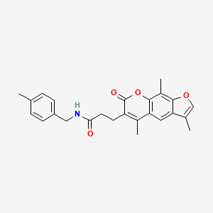 N-(4-methylbenzyl)-3-(3,5,9-trimethyl-7-oxo-7H-furo[3,2-g]chromen-6-yl)propanamide