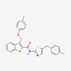 N-[5-(4-methylbenzyl)-1,3-thiazol-2-yl]-3-[(4-methylphenoxy)methyl]-1-benzofuran-2-carboxamide