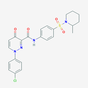 1-(4-chlorophenyl)-N-{4-[(2-methylpiperidin-1-yl)sulfonyl]phenyl}-4-oxo-1,4-dihydropyridazine-3-carboxamide