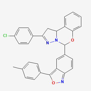 2-(4-Chlorophenyl)-5-[3-(4-methylphenyl)-2,1-benzisoxazol-5-yl]-1,10b-dihydropyrazolo[1,5-c][1,3]benzoxazine