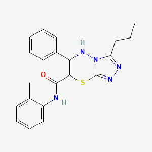 N-(2-methylphenyl)-6-phenyl-3-propyl-6,7-dihydro-5H-[1,2,4]triazolo[3,4-b][1,3,4]thiadiazine-7-carboxamide