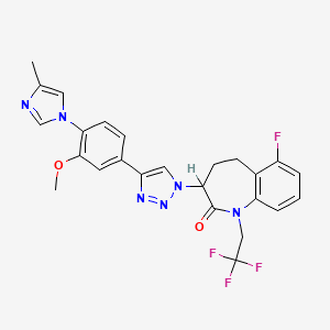 molecular formula C25H22F4N6O2 B1139430 gamma-Secretase modulator 2 CAS No. 1093978-89-2