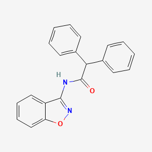 molecular formula C21H16N2O2 B11394307 N-(1,2-benzoxazol-3-yl)-2,2-diphenylacetamide 