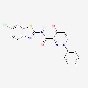 N-(6-chloro-1,3-benzothiazol-2-yl)-4-oxo-1-phenyl-1,4-dihydropyridazine-3-carboxamide