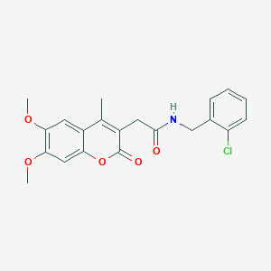 N-(2-chlorobenzyl)-2-(6,7-dimethoxy-4-methyl-2-oxo-2H-chromen-3-yl)acetamide