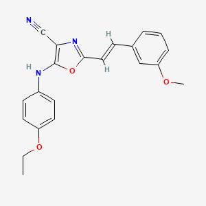 5-[(4-ethoxyphenyl)amino]-2-[(E)-2-(3-methoxyphenyl)ethenyl]-1,3-oxazole-4-carbonitrile