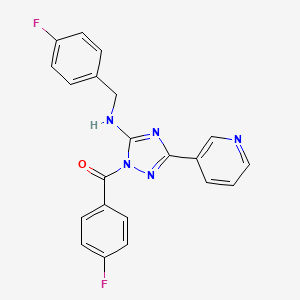 {5-[(4-fluorobenzyl)amino]-3-(pyridin-3-yl)-1H-1,2,4-triazol-1-yl}(4-fluorophenyl)methanone