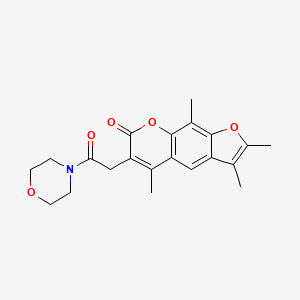 2,3,5,9-tetramethyl-6-[2-(morpholin-4-yl)-2-oxoethyl]-7H-furo[3,2-g]chromen-7-one