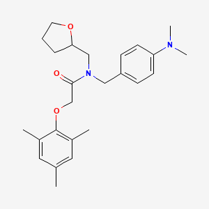 N-[4-(dimethylamino)benzyl]-N-(tetrahydrofuran-2-ylmethyl)-2-(2,4,6-trimethylphenoxy)acetamide